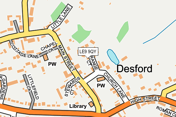 LE9 9QY map - OS OpenMap – Local (Ordnance Survey)