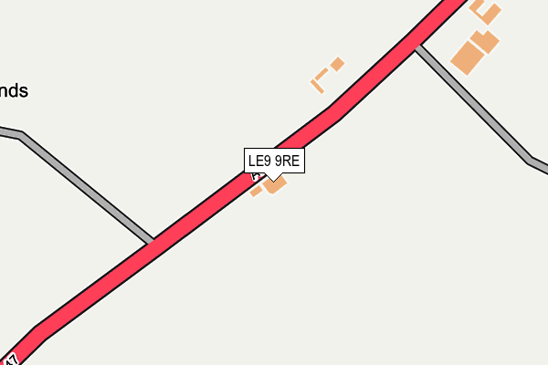 LE9 9RE map - OS OpenMap – Local (Ordnance Survey)