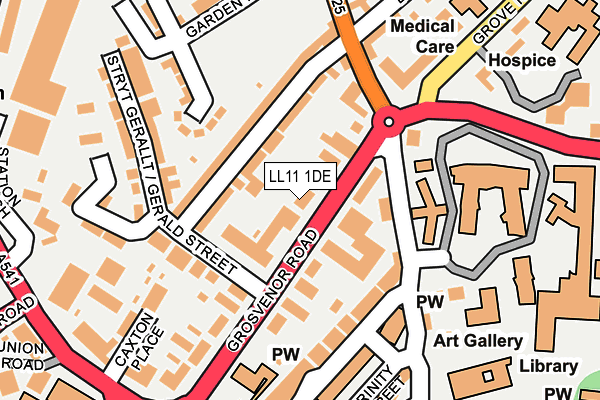 LL11 1DE map - OS OpenMap – Local (Ordnance Survey)