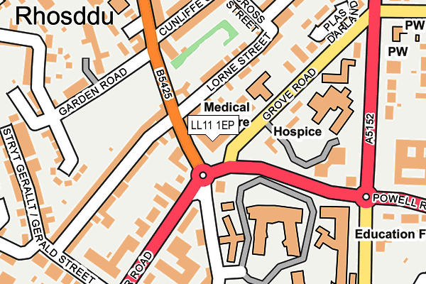 LL11 1EP map - OS OpenMap – Local (Ordnance Survey)