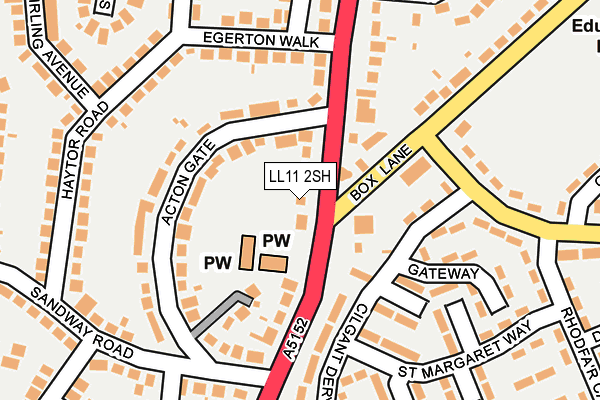 LL11 2SH map - OS OpenMap – Local (Ordnance Survey)