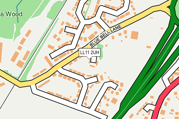 LL11 2UH map - OS OpenMap – Local (Ordnance Survey)