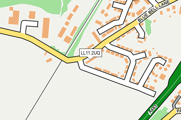 LL11 2UQ map - OS OpenMap – Local (Ordnance Survey)
