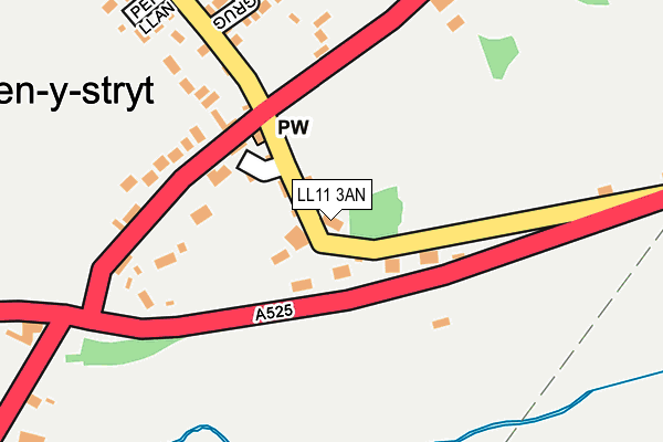 LL11 3AN map - OS OpenMap – Local (Ordnance Survey)