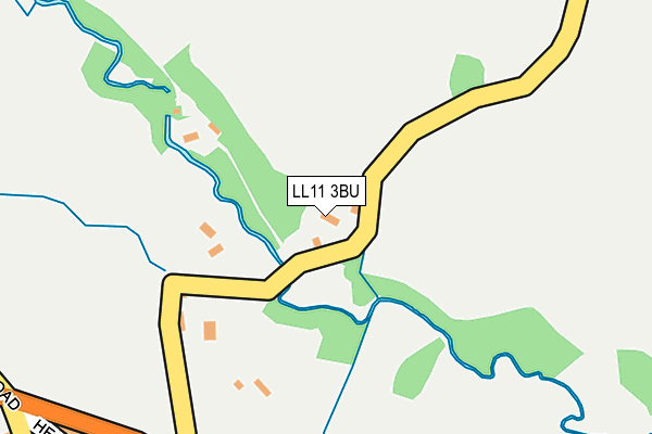 LL11 3BU map - OS OpenMap – Local (Ordnance Survey)