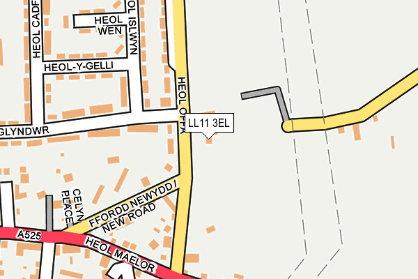 LL11 3EL map - OS OpenMap – Local (Ordnance Survey)
