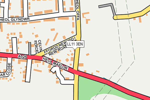 LL11 3EN map - OS OpenMap – Local (Ordnance Survey)