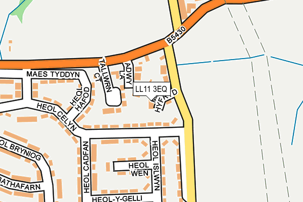 LL11 3EQ map - OS OpenMap – Local (Ordnance Survey)