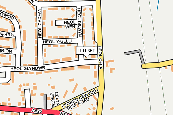 LL11 3ET map - OS OpenMap – Local (Ordnance Survey)