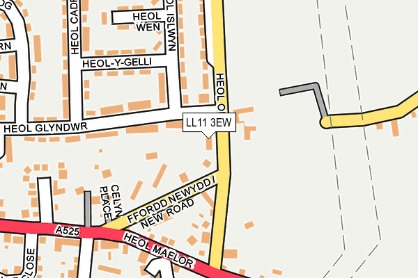 LL11 3EW map - OS OpenMap – Local (Ordnance Survey)