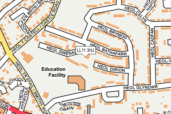 LL11 3HJ map - OS OpenMap – Local (Ordnance Survey)