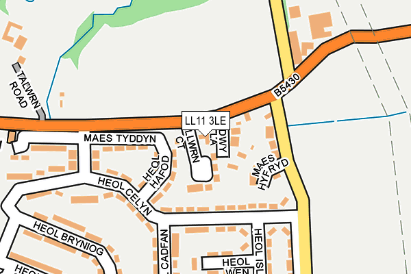LL11 3LE map - OS OpenMap – Local (Ordnance Survey)