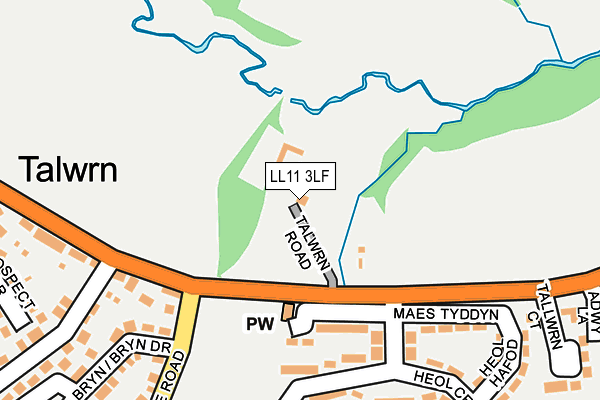 LL11 3LF map - OS OpenMap – Local (Ordnance Survey)
