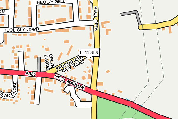 LL11 3LN map - OS OpenMap – Local (Ordnance Survey)