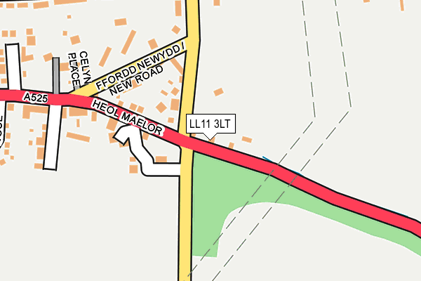 LL11 3LT map - OS OpenMap – Local (Ordnance Survey)