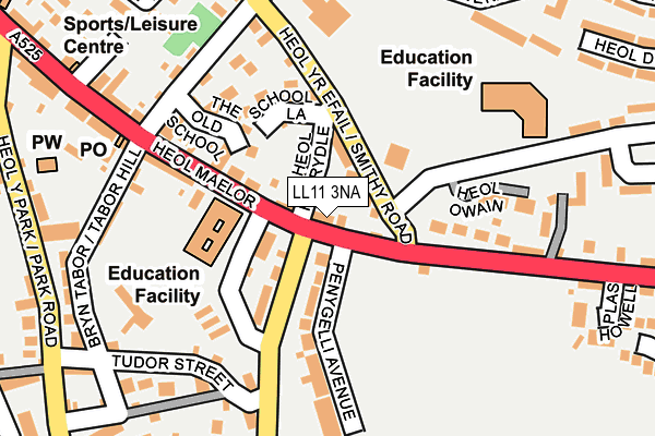 LL11 3NA map - OS OpenMap – Local (Ordnance Survey)
