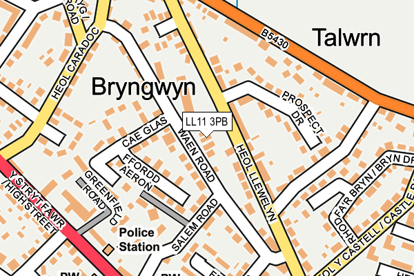 Map of BRYN COCH 23/12/66 LIMITED at local scale