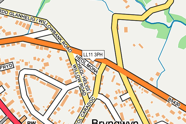 LL11 3PH map - OS OpenMap – Local (Ordnance Survey)