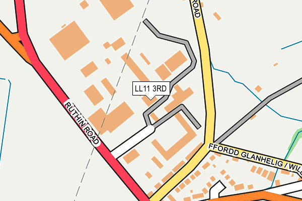 LL11 3RD map - OS OpenMap – Local (Ordnance Survey)