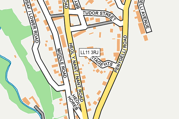 LL11 3RJ map - OS OpenMap – Local (Ordnance Survey)