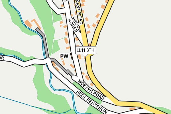 LL11 3TH map - OS OpenMap – Local (Ordnance Survey)