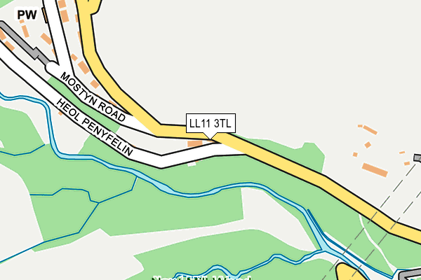 LL11 3TL map - OS OpenMap – Local (Ordnance Survey)