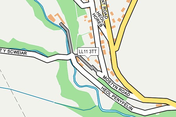 LL11 3TT map - OS OpenMap – Local (Ordnance Survey)
