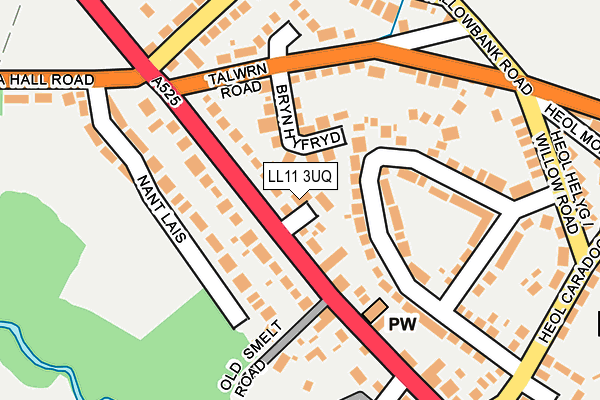 LL11 3UQ map - OS OpenMap – Local (Ordnance Survey)