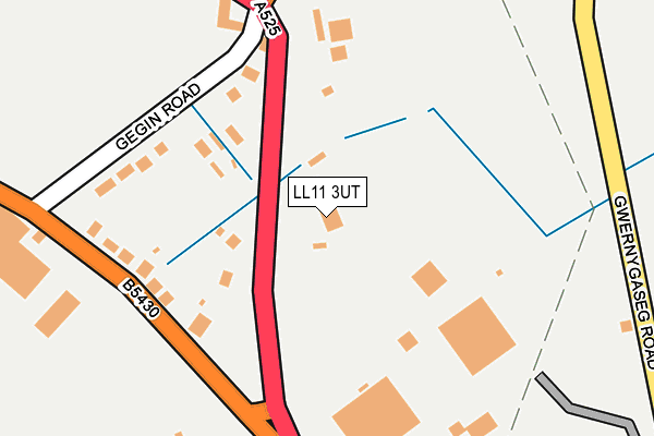 LL11 3UT map - OS OpenMap – Local (Ordnance Survey)