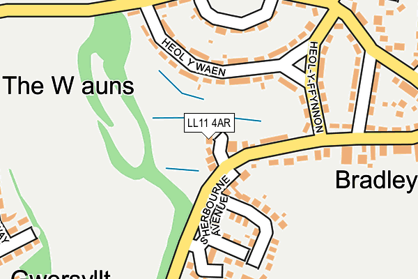 LL11 4AR map - OS OpenMap – Local (Ordnance Survey)