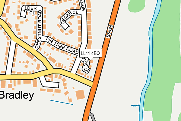 LL11 4BQ map - OS OpenMap – Local (Ordnance Survey)