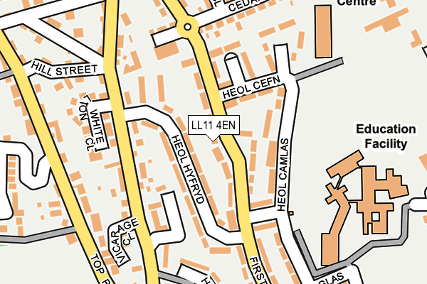 LL11 4EN map - OS OpenMap – Local (Ordnance Survey)