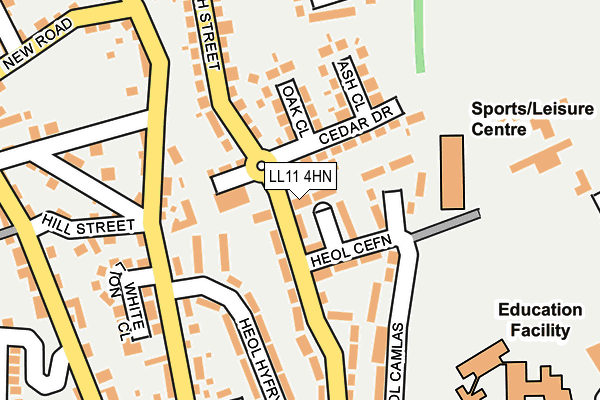 LL11 4HN map - OS OpenMap – Local (Ordnance Survey)