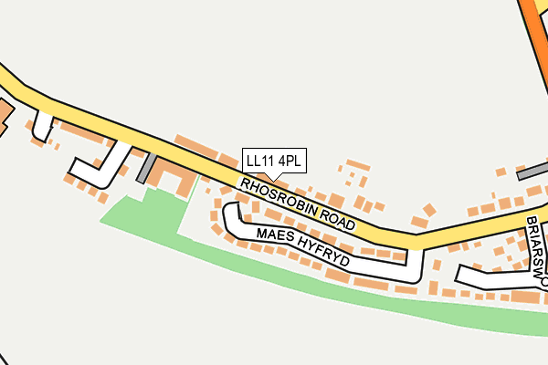 LL11 4PL map - OS OpenMap – Local (Ordnance Survey)