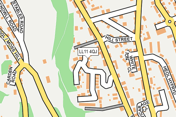 LL11 4QJ map - OS OpenMap – Local (Ordnance Survey)