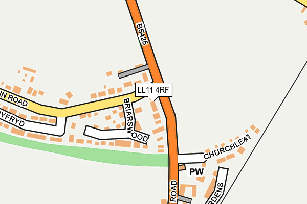 LL11 4RF map - OS OpenMap – Local (Ordnance Survey)