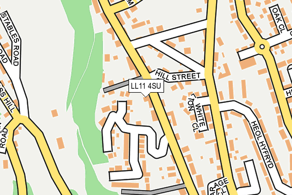 LL11 4SU map - OS OpenMap – Local (Ordnance Survey)