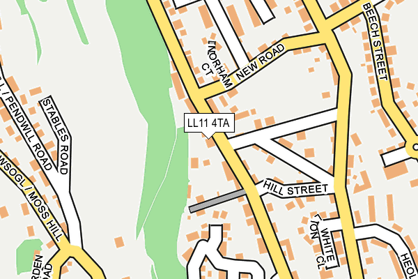 LL11 4TA map - OS OpenMap – Local (Ordnance Survey)