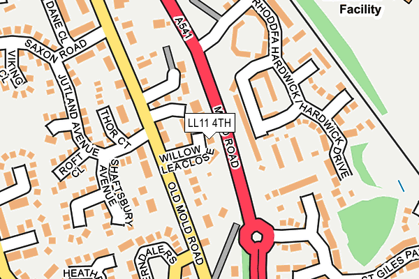LL11 4TH map - OS OpenMap – Local (Ordnance Survey)