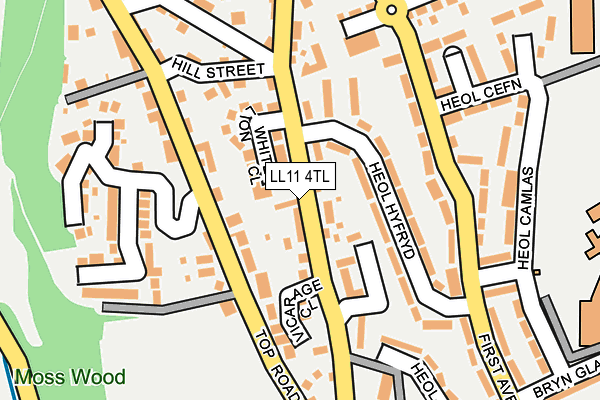 LL11 4TL map - OS OpenMap – Local (Ordnance Survey)