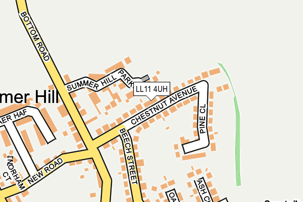 LL11 4UH map - OS OpenMap – Local (Ordnance Survey)