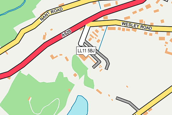 LL11 5BJ map - OS OpenMap – Local (Ordnance Survey)