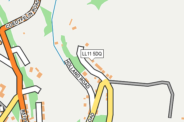 LL11 5DQ map - OS OpenMap – Local (Ordnance Survey)