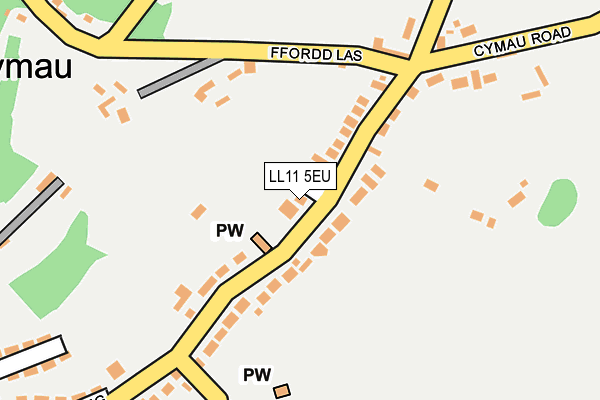 LL11 5EU map - OS OpenMap – Local (Ordnance Survey)