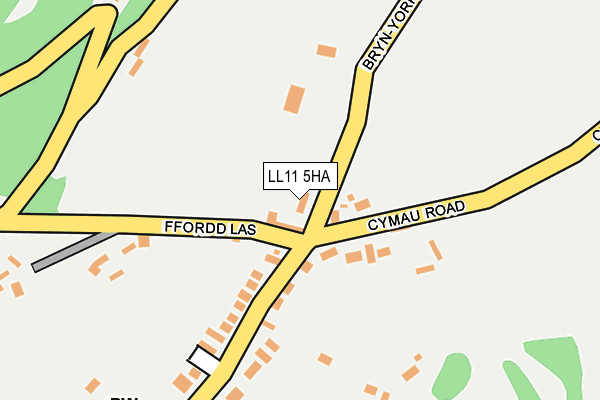 LL11 5HA map - OS OpenMap – Local (Ordnance Survey)