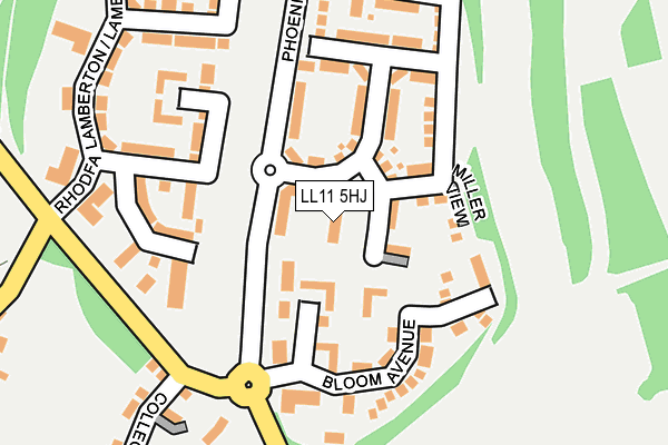 LL11 5HJ map - OS OpenMap – Local (Ordnance Survey)