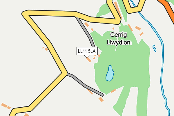 LL11 5LA map - OS OpenMap – Local (Ordnance Survey)