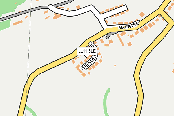 LL11 5LE map - OS OpenMap – Local (Ordnance Survey)