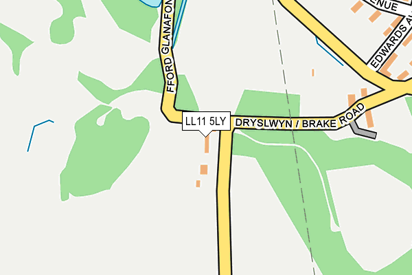 LL11 5LY map - OS OpenMap – Local (Ordnance Survey)