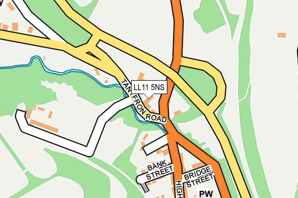 LL11 5NS map - OS OpenMap – Local (Ordnance Survey)